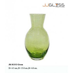 JK 813/13 Green - Green Handmade Colour Vase