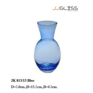 JK 813/13.5 Blue - Blue Handmade Colour Vase