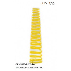 JK 945/35 Spiral Yellow - Handmade Colour Glass, Spiral Yellow