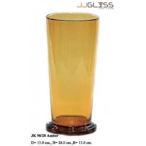 JK 98/28 Amber - Amber Handmade Colour Vase