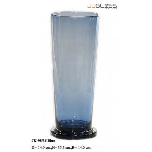 JK 98/36 Blue - Blue Handmade Colour Vase