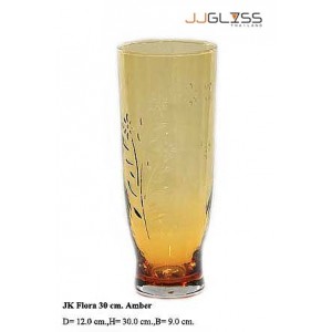 JK Flora 30 cm. Amber - Handmade Colour Vase, Flora Amber