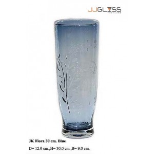JK Flora 30 cm. Blue - Handmade Colour Vase, Flora Blue