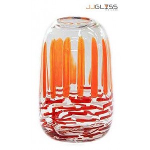 JK Tang 29 cm. VH Red-Orange - Handmade Colour Vase ,  VH Red-Orange 