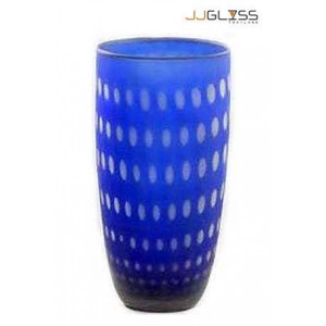 KB 28 cm. Frost Arrange Bubble Blue - Handmade Colour Vase , Frost Arrange Bubble Blue