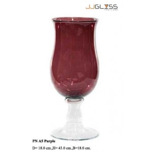 PN A5 Purple - Purple Handmade Colour Vase, Height 43 cm.