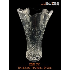 AMORN) Vase 250 YC - แจกันแก้วคริสตัล เจียระไน 