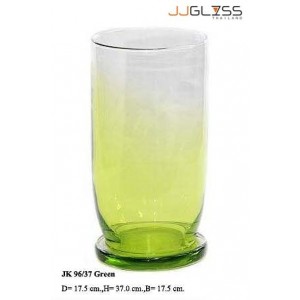 JK 96/37 Green - Green Handmade Colour Vase