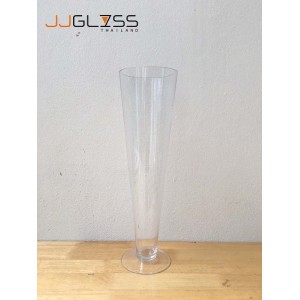 VASE 16315/40 - Vase Glass Handmade, Transparent Colour, Height 40 cm.