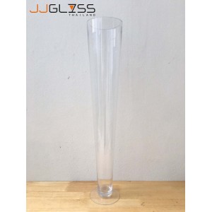 VASE 16315/70 - Vase Glass Handmade, Transparent Colour, Height 70 cm.