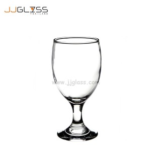 (Wow) Boston Water Goblet 11oz. (319ml.) - Transparent Handmade Colour Glass Legs 11 oz. (319 ml.)